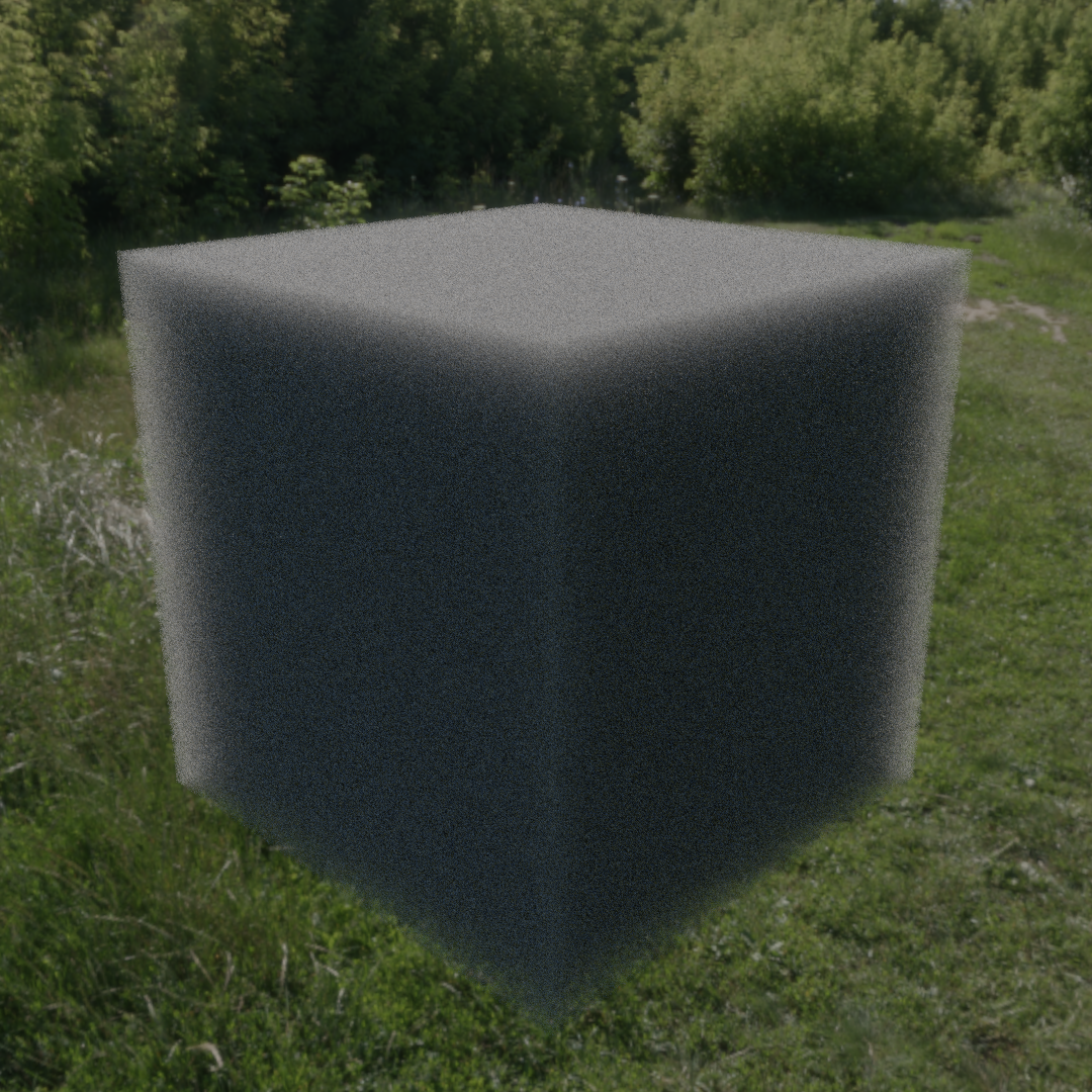 Cube Rendered with Delta Tracking