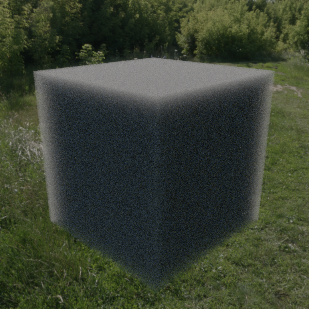 Cube Rendered with Ratio Tracking
